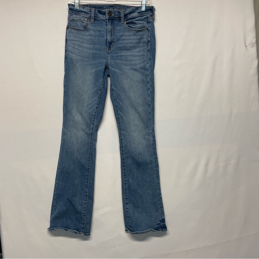 American Eagle Next Level Stretch Jeans Womens Size 8 Short Medium Wash